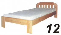 Łóżko sosnowe Łd 12 z ażurowym szczytem 90x200