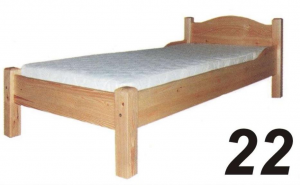 Łóżko sosnowe Łd 22 z wysokim szczytem łuk 200x200