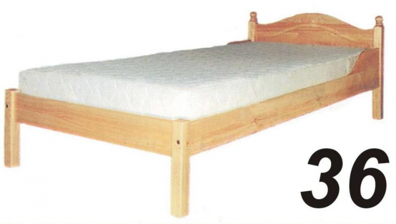 Łóżko sosnowe Łd 36 z niskim szczytem 180x200