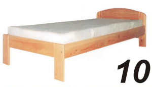 Łóżko sosnowe Łd 10 z jednym szczytem 90x200