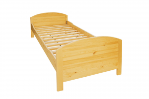 Łóżko sosnowe nr.81 pełne dwa szczyty łuk 90x200