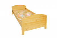 Łóżko sosnowe nr.81 pełne dwa szczyty łuk 90x200